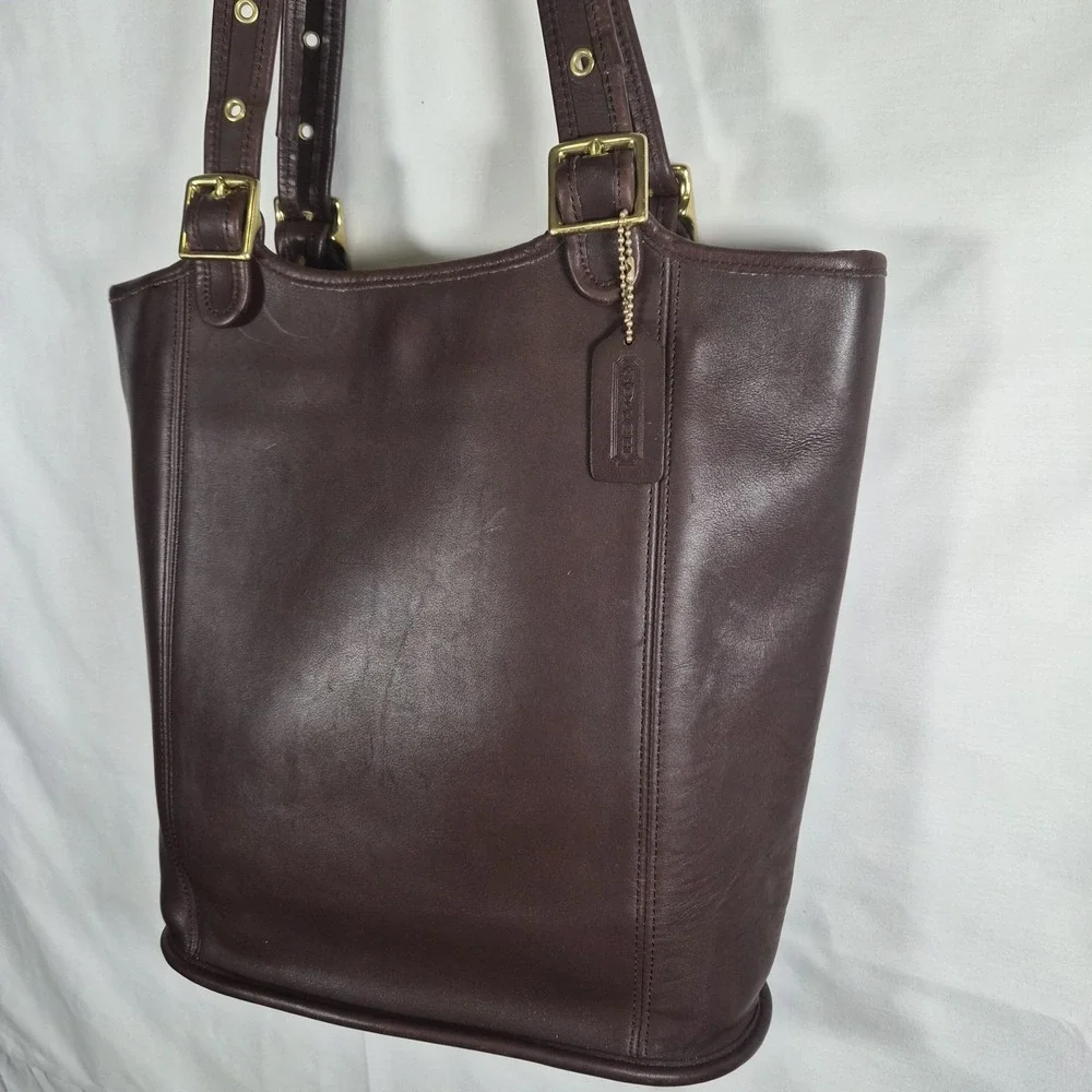 Coach Vintage  9090 LEGACY LARGE SHOPPER Shoulder Bag MAHOGANY Leather‎